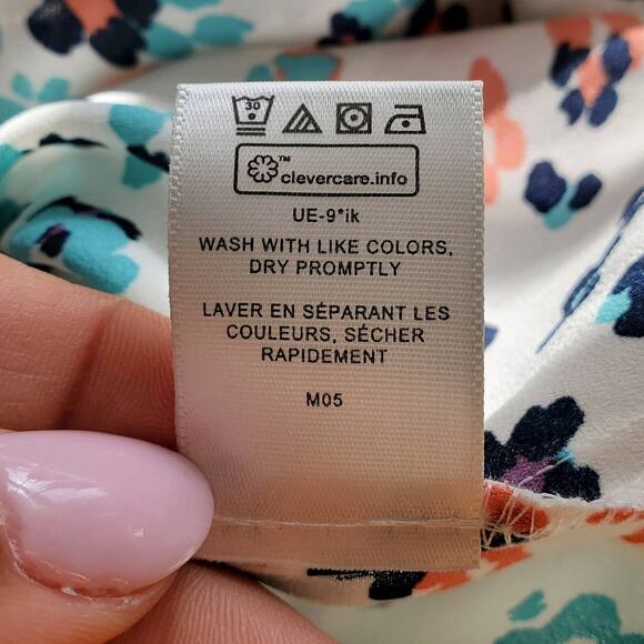 Van Heusen Colorful Animal Print Sheer Lightweight Pullover Top Size L - Picture 6 of 7